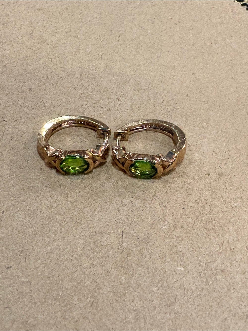 Vintage .925 Peridot Earrings